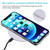 10W QI Plaid Pattern Round Plastic Wireless Charger (White)