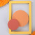 3 in 1 Different Sizes Morandi Color Wooden Photo Frame Series Color Spray Paint Photo Props Photography Background Ornaments(Normal  Red)