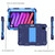 For iPad mini 6 Two-Color Robot Shockproof Silicone + PC Protective Tablet Case with Holder & Pen Slot(Navy Blue + Blue)