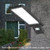 LED Solar Street Lamp Human Body Induction Road Lighting Household Outdoor Garden Light, Style: Body Sensing(Warm White Light)
