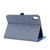 For iPad mini 6 Cloth Teature Horizontal Flip PU Leather Tablet Case with Holder & Card Slots(Blue)