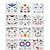 10 PCS Water Transfer Stickers Children Cartoon Halloween Funny Tattoo Stickers Horror Decoration Face Stickers(FK-011)