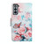 For Samsung Galaxy S21 FE 5G Painted Pattern Horizontal Flip Leather Case with Holder & Card Slot & Wallet(Peony Butterfly)