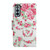 For Samsung Galaxy S21 FE 5G Painted Pattern Horizontal Flip Leather Case with Holder & Card Slot & Wallet(Rose Flower)
