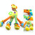 Baby Carriage Hanging Toy 0-1 Year Old Bell Teether Giraffe Bed Bell(Purple)