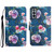 For Samsung Galaxy S21 FE 5G Painted Pattern Horizontal Flip Leather Case with Holder & Card Slot & Wallet(Fluorescent Rose)