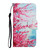 For Samsung Galaxy A21 Painted Pattern Horizontal Flip Leather Case with Holder & Card Slot & Wallet(Red Cherry Blossoms)
