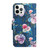 For iPhone 13 Pro Max Painted Pattern Horizontal Flip Leather Case with Holder & Card Slot & Wallet (Fluorescent Rose)