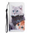 For Samsung Galaxy A02 Painted Pattern Horizontal Flip Leather Case with Holder & Card Slot & Wallet(Three Cats)