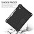 For iPad mini 6 Honeycomb Design EVA + PC Material Four Corner Anti Falling Flat Protective Shell With Strap(Black+Black)