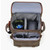 CADEN N1 Large Retro Multifunctional Canvas Waterproof Digital Camera Photography Shoulder Bag(Coffee)