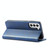 For Samsung Galaxy S21 FE Calf Texture Magnetic Horizontal Flip Leather Case with Holder & Card Slots & Wallet(Blue)
