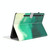 For Samsung Galaxy Tab S7 FE 12.4 inch 2021 T730 / T736 Voltage Watercolor Pattern Skin Feel Magnetic Horizontal Flip PU Leather Case with Holder & Card Slots & Photo Frame(Cyan Green)