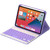 HK006 Square Keys Detachable Bluetooth Keyboard Leather Tablet Case with Holder for iPad mini 6(Light Purple)