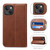 For iPhone 13 Calf Texture Horizontal Flip Leather Case with Holder & Card Slots & Wallet(Brown)