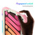 For iPad mini 6 Shockproof Silicone + PC Protective Tablet Case with Holder & Shoulder Strap & Pen Slot(Beige + Rose Gold)