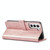 For Samsung Galaxy S21 FE 5G Calf Texture Buckle Horizontal Flip Leather Case with Holder & Card Slots & Wallet(Rose Gold)