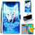 For Samsung Galaxy M32 Coloured Drawing Cross Texture Horizontal Flip PU Leather Case with Holder & Card Slots & Wallet & Lanyard(Rose Wolf)