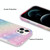 For iPhone 13 Pro Max Gradient Color Shell Texture IMD TPU Shockproof Case with Ring Holder (Gradient Rainbow)