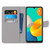 For Samsung Galaxy A22 4G Coloured Drawing Cross Texture Horizontal Flip PU Leather Case with Holder & Card Slots & Wallet & Lanyard(Cat Drinking Soda)