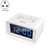 LED Digital Bedroom Alarm Clock With USB Charging Port Clock Radio Temperature Electronic Platform Clock, Specification: UK Plug(White)