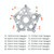 23 In 1 Five-Pointed Snowflake Wrench Combination Tool Mini EDC Portable Household Key Pendant(Black)