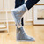1 Pair Rainy Outdoor Anti-Skid Waterproof Shoe Cover Thickening Repetitive Use Shoe Cover M(White)
