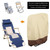 82x93cm Outdoor Deck Chair Cover Waterproof Garden Terrace Patio Chair Cover, Fabric: 600D Oxford(Beige+Coffee)