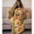 Women Printed Long Lace Dress (Color:Yellow Size:S)