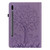 For Samsung Galaxy Tab S8 / Galaxy Tab S7 SM-T870 Tree & Deer Pattern Pressed Printing Horizontal Flip PU Leather Case with Holder & Card Slots(Purple)