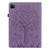 For iPad Air 2020 / Pro 11 2020 Tree & Deer Pattern Pressed Printing Horizontal Flip PU Leather Tablet Case with Holder & Card Slots & Sleep / Wake-up Function(Purple)