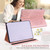 Tree & Deer Pattern Pressed Printing Horizontal Flip PU Leather Case with Holder & Card Slots & Sleep / Wake-up Function For iPad 9.7 2018/2017/Air 2/Air(Pink)
