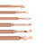 3 PCS Stainless Steel Rose Gold Double-Headed Steel Push Dead Skin Scissors Nail Set,Style: 05  Small Head