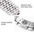 Hidden Butterfly Buckle 7 Beads Stainless Steel Watch Band For Apple Watch 42mm(Silver Gold)