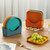 20 PCS Home 6 inch Small Dish Plastic Snack Cake Dish Dining Table Garbage Tray(Square Green)