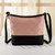 Embossed Checkered Shoulder Bucket Bag Crossbody Mobile Phone Bag(Pink)