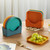 20 PCS Home 6 inch Small Dish Plastic Snack Cake Dish Dining Table Garbage Tray(Square Yellow)