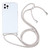 For iPhone 13 Pro Max Four-corner Shockproof Transparent TPU Protective Case with Lanyard (Apricot)