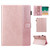 Glitter Powder Stitching Hot-pressed Changing PU Leather Case with Holder & Card Slots & Sleep / Wake-up Function For iPad 9.7 2018 / 2017(Pink)