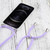 For iPhone 13 Pro Max Four-corner Shockproof Transparent TPU Protective Case with Lanyard (Purple)