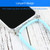 For iPhone 13 Pro Max Four-corner Shockproof Transparent TPU Protective Case with Lanyard (Lake Blue)