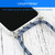 For iPhone 13 Pro Max Four-corner Shockproof Transparent TPU Protective Case with Lanyard (Colorful Blue)