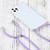 For iPhone 13 Pro Four-corner Shockproof Transparent TPU Protective Case with Lanyard (Colorful Purple)