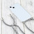 For iPhone 13 Four-corner Shockproof Transparent TPU Protective Case with Lanyard(Black White)