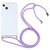 For iPhone 13 mini Four-corner Shockproof Transparent TPU Protective Case with Lanyard (Colorful Purple)