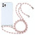 For iPhone 13 Pro Max Four-corner Shockproof Transparent TPU Protective Case with Lanyard (Colorful Pink)