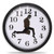 Walking Clock Businessman Briefcase Glass Wall Clock Personality Clock Decoration Round Clock(Black)