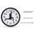 Walking Clock Businessman Briefcase Glass Wall Clock Personality Clock Decoration Round Clock(Black)