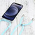 For iPhone 13 Four-corner Shockproof Transparent TPU Protective Case with Lanyard(Lake Blue)