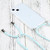 For iPhone 13 mini Four-corner Shockproof Transparent TPU Protective Case with Lanyard (Mint Green White)